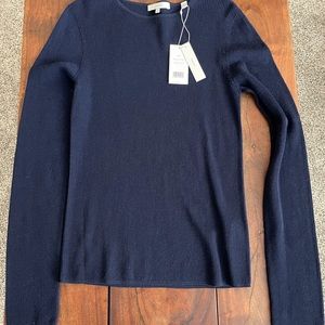 Vince 100% Soft Washable Wool Ribbed Lightweight Sweater